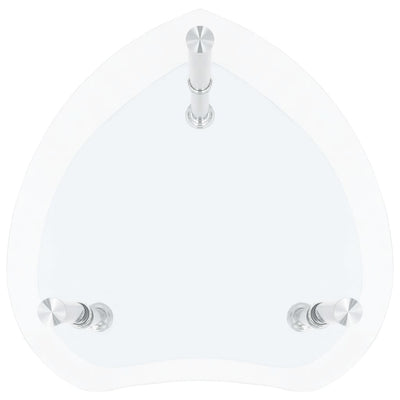 Läpinäkyvä sivupöytä Gaia 38x38x50cm (2-tasoinen, karkaistu lasi)