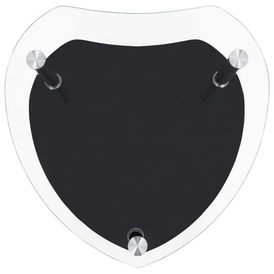 Läpinäkyvä/musta sivupöytä Gaia 38x38x50cm (2-tasoinen, karkaistu lasi)