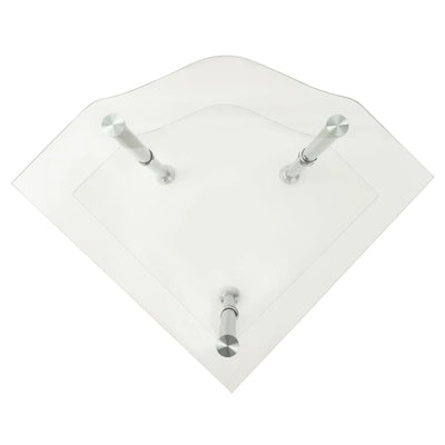 Läpinäkyvä sivupöytä Gaia 38x38x50cm (2-kerroksinen, karkaistu lasi)