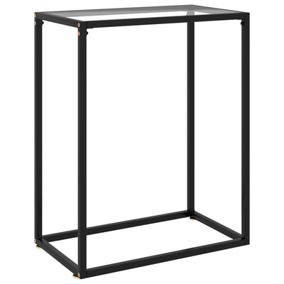 Konsolipöytä läpinäkyvä 60x35x75 cm karkaistu lasi