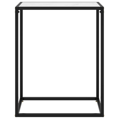 Konsolipöytä valkoinen 60x35x75 cm karkaistu lasi
