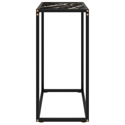 Konsolipöytä musta 60x35x75 cm karkaistu lasi
