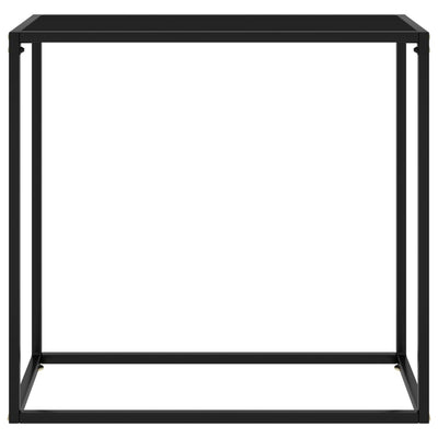 Musta konsolipöytä Lakiss 80x35x75cm (karkaistu lasi)