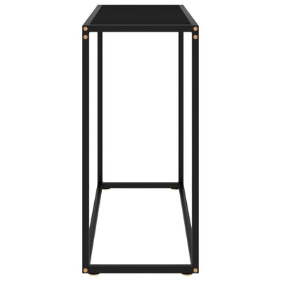 Musta konsolipöytä Lakiss 80x35x75cm (karkaistu lasi)