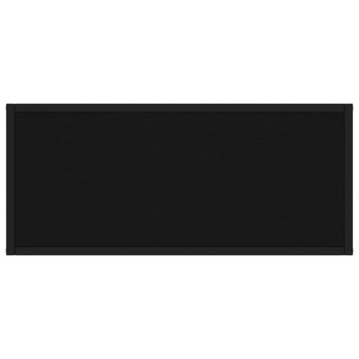 Musta konsolipöytä Lakiss 80x35x75cm (karkaistu lasi)