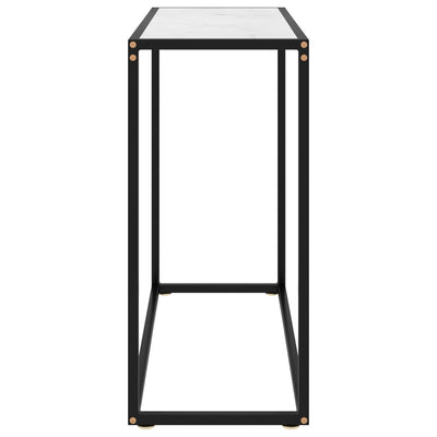 Konsolipöytä valkoinen 80x35x75 cm karkaistu lasi