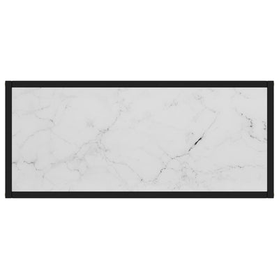 Konsolipöytä valkoinen 80x35x75 cm karkaistu lasi