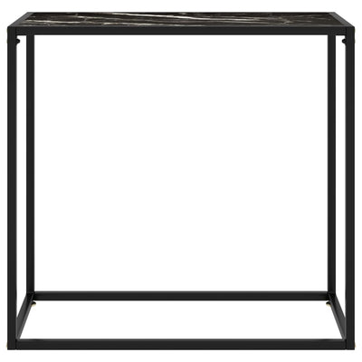 Konsolipöytä musta 80x35x75 cm karkaistu lasi