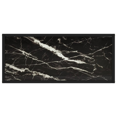 Konsolipöytä musta 80x35x75 cm karkaistu lasi