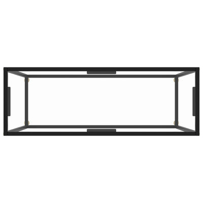 Konsolipöytä läpinäkyvä 100x35x75 cm karkaistu lasi