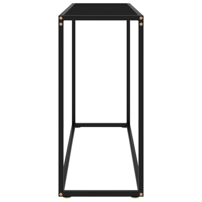 Musta konsolipöytä Lakiss 100x35x75cm (karkaistu lasi)