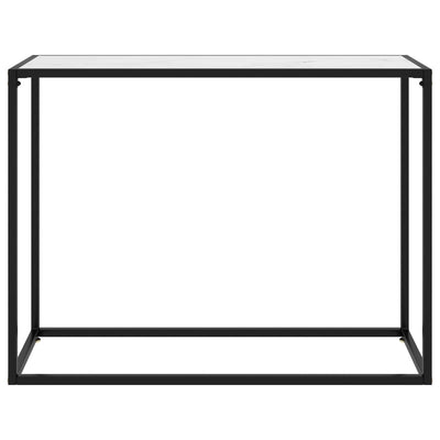 Valkoinen konsolipöytä Lakiss 100x35x75cm (karkaistu lasi)