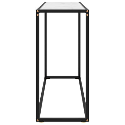 Konsolipöytä valkoinen 100x35x75 cm karkaistu lasi