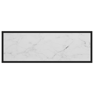Konsolipöytä valkoinen 100x35x75 cm karkaistu lasi