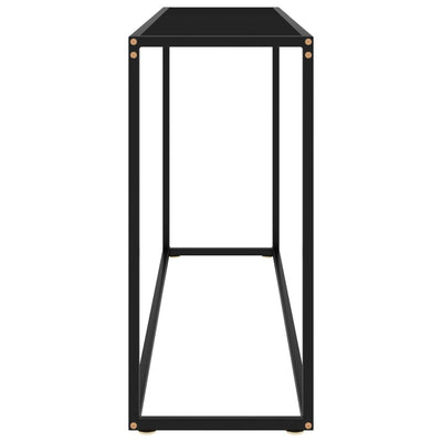 Musta konsolipöytä Lakiss 120x35x75cm (karkaistu lasi)