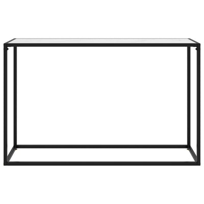 Valkoinen konsolipöytä Lakiss 120x35x75cm (karkaistu lasi)