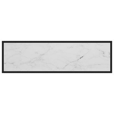 Konsolipöytä valkoinen 120x35x75 cm karkaistu lasi