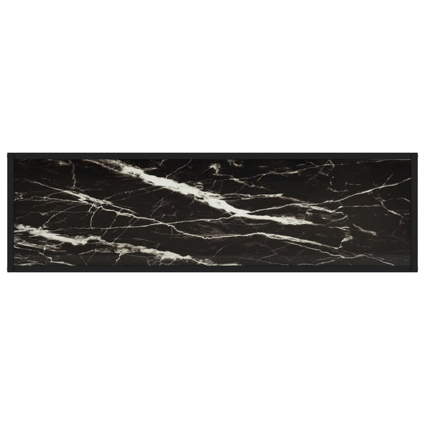 Konsolipöytä musta 120x35x75 cm karkaistu lasi