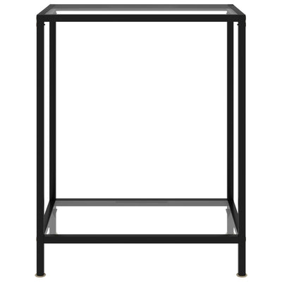 Konsolipöytä läpinäkyvä 60x35x75 cm karkaistu lasi