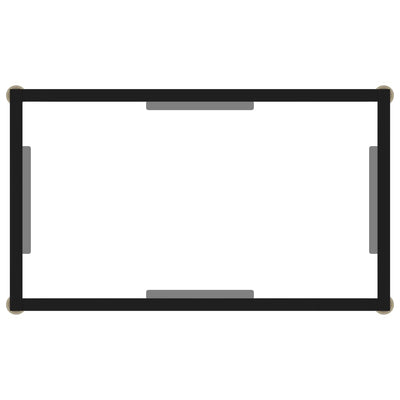 Läpinäkyvä konsolipöytä Lakiss 60x35x75cm (karkaistu lasi)