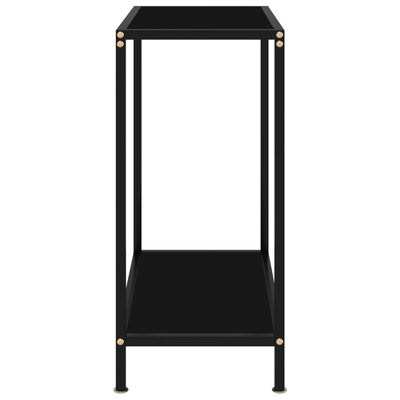 Konsolipöytä musta 60x35x75 cm karkaistu lasi