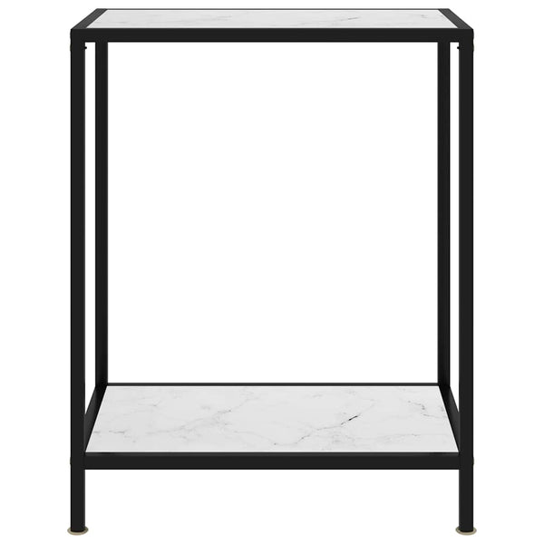 Konsolipöytä valkoinen 60x35x75 cm karkaistu lasi