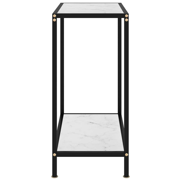 Konsolipöytä valkoinen 60x35x75 cm karkaistu lasi