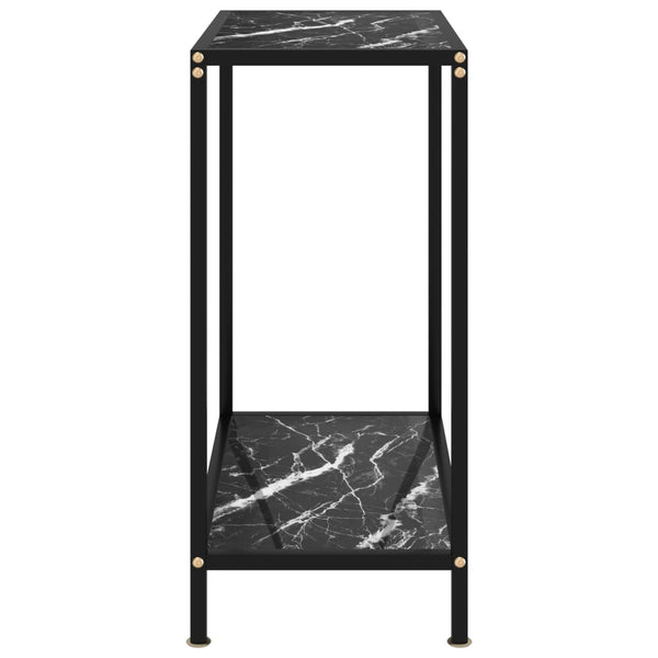 Konsolipöytä musta 60x35x75 cm karkaistu lasi