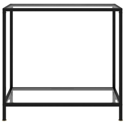 Konsolipöytä läpinäkyvä 80x35x75 cm karkaistu lasi