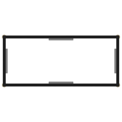 Läpinäkyvä konsolipöytä Lakiss 80x35x75cm (karkaistu lasi)