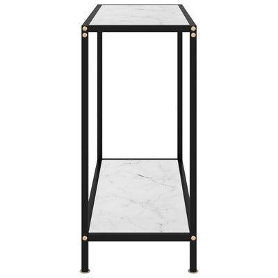 Konsolipöytä valkoinen 80x35x75 cm karkaistu lasi