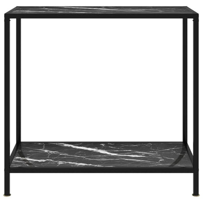 Konsolipöytä musta 80x35x75 cm karkaistu lasi