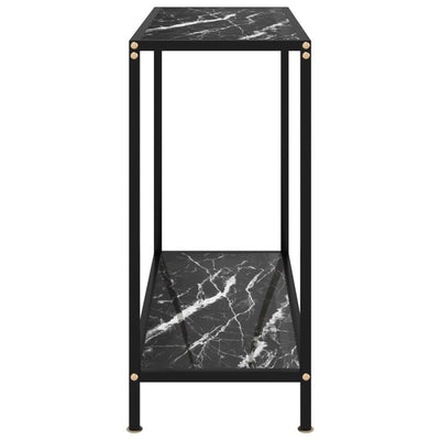 Konsolipöytä musta 80x35x75 cm karkaistu lasi