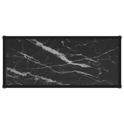 Konsolipöytä musta 80x35x75 cm karkaistu lasi