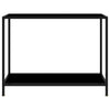Musta konsolipöytä Lakiss 100x35x75cm (karkaistu lasi)