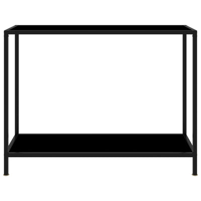 Konsolipöytä musta 100x35x75 cm karkaistu lasi