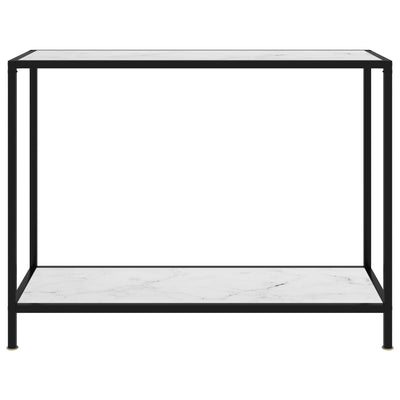 Valkoinen konsolipöytä Lakiss 100x35x75cm (karkaistu lasi)