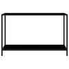 Musta konsolipöytä Lakiss 120x35x75cm (karkaistu lasi)