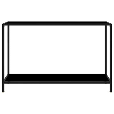 Konsolipöytä musta 120x35x75 cm karkaistu lasi