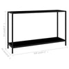 Musta konsolipöytä Lakiss 120x35x75cm (karkaistu lasi)