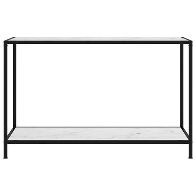 Konsolipöytä valkoinen 120x35x75 cm karkaistu lasi