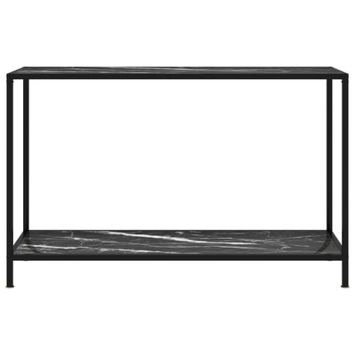 Konsolipöytä musta 120x35x75 cm karkaistu lasi