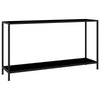Konsolipöytä musta 140x35x75 cm karkaistu lasi