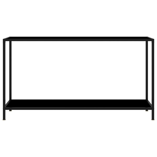 Konsolipöytä musta 140x35x75 cm karkaistu lasi