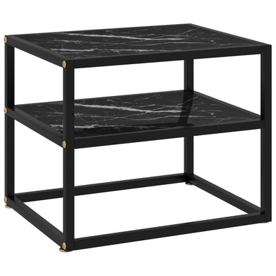 Konsolipöytä musta 50x40x40 cm karkaistu lasi