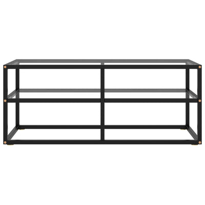 TV-taso musta karkaistu lasi 100x40x40 cm