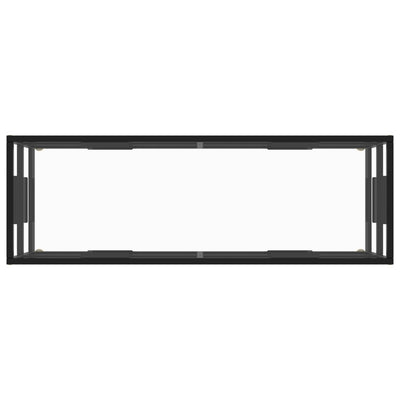 TV-taso musta karkaistu lasi 120x40x40 cm