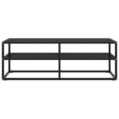 TV-taso musta mustalla lasilla 120x40x40 cm
