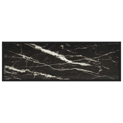TV-taso musta mustalla marmorilasilla 120x40x40 cm