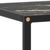 TV-taso musta mustalla marmorilasilla 120x40x40 cm